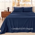 thumbnail image 3 of Bare Home Organic Flannel Sheet Set - 100% Organic Cotton - Deep Pocket - 4-Pieces - Queen, Dark Blue, 3 of 10
