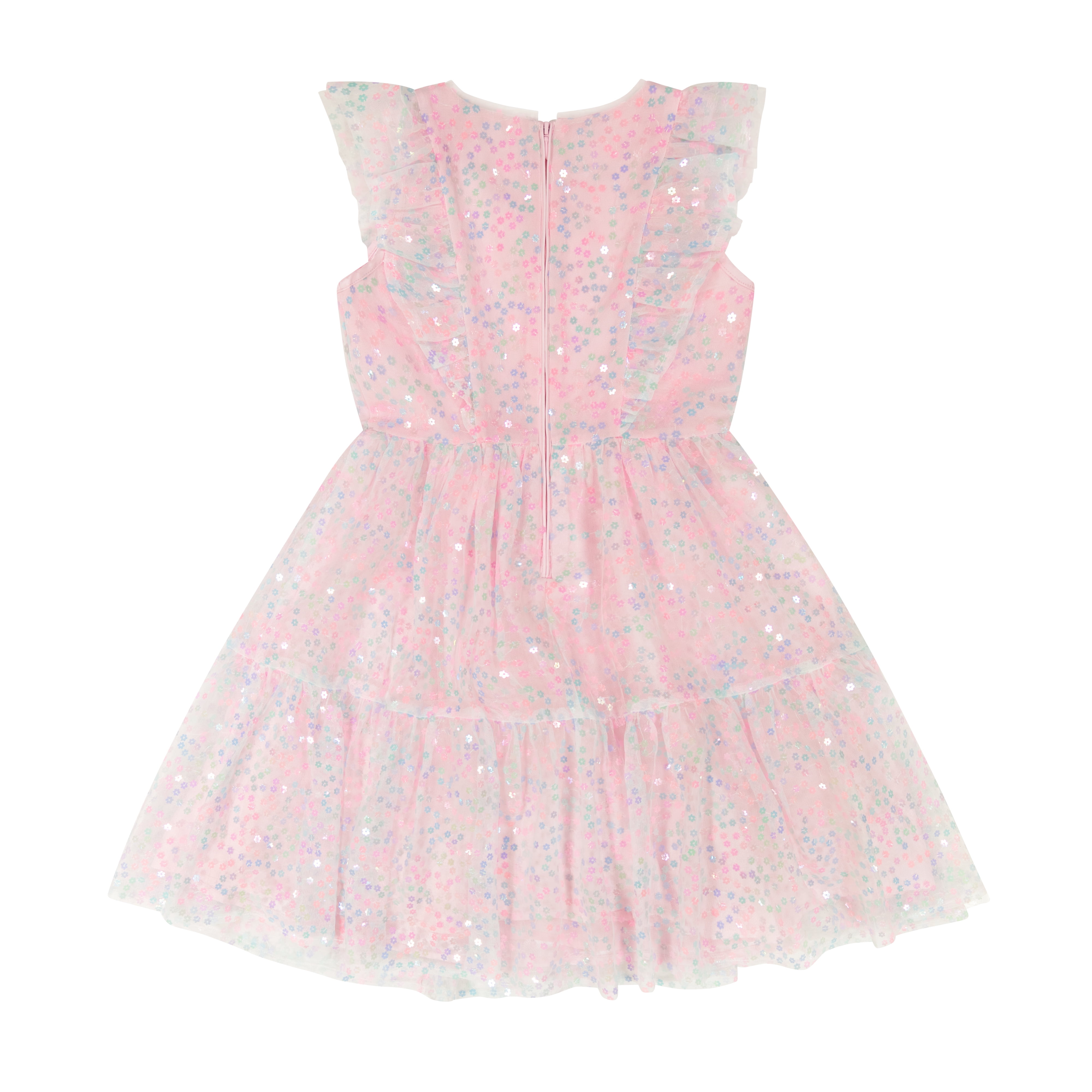 Kensie Girl Sleeveless Sequin Dress with Ruffles, Sizes 4-16