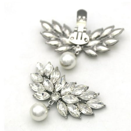 2pcs Detachable Rhinestones Shoe Clips Crystal Shoe Buckles Wedding Bridal Shoe Jewelry Charm for Women High Heels