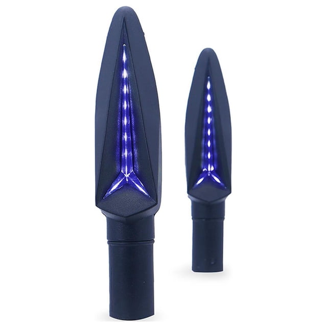 Direccionales Para Moto Rasen Led Secuencial Tipo Panal Universal azul