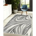 thumbnail image 4 of Abstract Decorative Rug, Mix of White and Black Hallucinatory and Surreal Liquid Marble Graphic Design Style Art, Quality Carpet for Bedroom Dorm and Living Room, 6 Sizes, Grey, by Ambesonne, 4 of 4