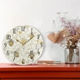thumbnail image 6 of WOBOGO Honeycomb with Bees Pattern Wall Clock 10in Silent Mechanism Battery Operated Retro Style for Living Room Bedroom and Kitchen Black Pointer, 6 of 10
