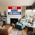 thumbnail image 2 of Ohio Against The World Flag Banner Outdoor Indoor Decoration Flag Double Stitched Polyester with Brass Grommets 3x5Feet Red/white/blue, 2 of 5