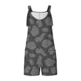 thumbnail image 4 of Penkiiy Women Denim Rompers Summer Overalls Shorts Loose Fit Sleeveless Knot Strap Short Jumpsuits with Pockets L Dark Gray, 4 of 6