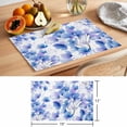 thumbnail image 6 of Blue Flowers Placemats Set of 6 Spring Botanical Blossom Florals Plants Place Mats Indoor Wipeable Table Mats Washable Cloth Dining Table Placemats for Kitchen Holiday Party Home Decor 13x19 Inch, 6 of 9