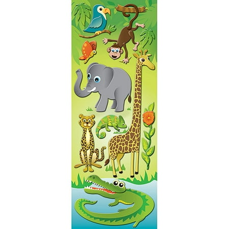 On A Safari Adhesive Chipboard