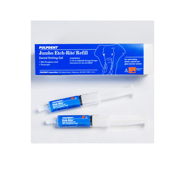 Pulpdent EtchRite Jumbo Syringe Refill 38 Phosphoric Acid Etching