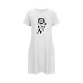 thumbnail image 5 of IROINNID Women'S Pajama Dress Soft One Piece Short Sleeve Round Neck, Home and Lightweight Printed Pajama for Women, 5 of 7