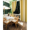 thumbnail image 5 of Outdoor Curtains for Patio, Yellow Ombre Waterproof Blackout Outside Curtain for Porch/Pergola/Gazebo, Modern Art Farmhouse Thermal Insulated Drapes for Cabana, 1 Panel, 54 x 95 Inch, 5 of 8