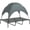 Gray, variant on PawHut Small Wooden Rabbit Hutch Outdoor Bunny Cage Guinea Pig House with Openable Waterproof Roof, Natural for Duck Dog