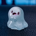 thumbnail image 2 of Halloween Decorations Indoor Outdoor - Little Ghost - Glow In The Dark Mini Figurines Resin Cake Topper Decorations Fairy Garden Miniature Car Ornament Tiny Animal Fish Tank Decor Dollhouses Toys, 2 of 4