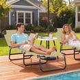 thumbnail image 2 of Outsunny Folding Lounge Chair, Tanning Chair w/ Adjustable Back, Cream, 2 of 10