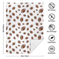 thumbnail image 5 of Football Icon White Pattern Soft Sherpa Fleece Throw Blanket, Warm Cozy Plush Blanket for Sofa Bed Couch, All Season, 60"x80", 5 of 5