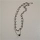thumbnail image 1 of Collar con colgante de borla de corazón elegante Gao Jinjia gargantilla de cadena de plata costura de Perlas para Mujeres accesorios de joyería, 1 of 4