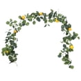 thumbnail image 3 of Decoración de vid de fruta de limón con hoja de rosa de eucalipto para el hogar (195 cm), 3 of 5