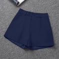 thumbnail image 5 of MYAOYI Shorts for Women Multi Colors Dress Shorts High Waisted with Pockets Casual Work Office Pleated Shorts, 5 of 6