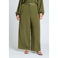 thumbnail image 2 of ELOQUII Women's Plus Size Wide Leg Belted Pant, 2 of 3