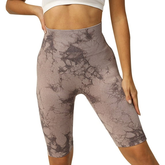 PEASKJP Yoga Shorts Women Tummy Control High Waist Quick-Dry Cycling Shorts Yoga Shorts Workout Shorts Pink XL