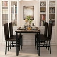 thumbnail image 6 of Baxluxe Modern 5-Piece Dining Table Set, Artificial Marble Dining Table. With 4 chairs in PU leather for use in the kitchen and living room, brown, 6 of 12