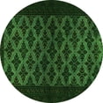 thumbnail image 1 of Ahgly Company Indoor Round Abstract Green Modern Area Rugs, 7' Round, 1 of 4