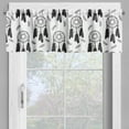 thumbnail image 2 of Ambesonne Dreamcatcher Valance Pack of 2, Art Ethnic Feathers, 54"X18", Pale Taupe Charcoal Grey, 2 of 5