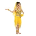 thumbnail image 2 of Byoo Little Girls Outfits Belly Dance Sequin Mesh Camisole Top Skirt Dancewear for Kids, 2 of 4
