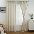 thumbnail image 6 of Everyday Celebration Linen Bliss Pinch Room Darkening Pleated Panel W/Back tabs,75x84"(2pcs) Natural, 6 of 8