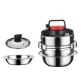 thumbnail image 3 of yuksok Mini Pressure Cooker, Pressure Cooker Pot, Portable Household Universal Cookware, 3 of 9