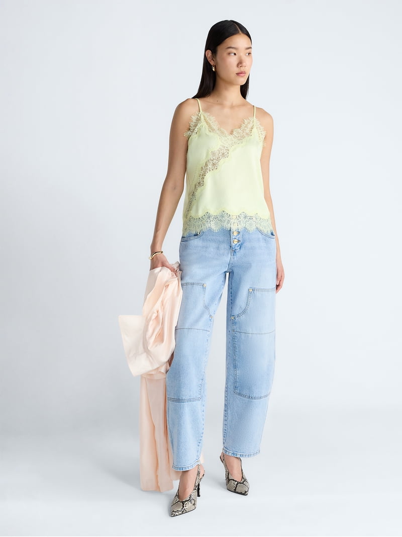 Devil Wears Prada Scoop Collection Women's Lace Trim Blouse, Sizes