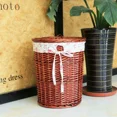 thumbnail image 3 of Cesto de ratán elegante para la colada con tapa para el hogar, tejido decorativo, soporte para ropa tejida, 3 of 5