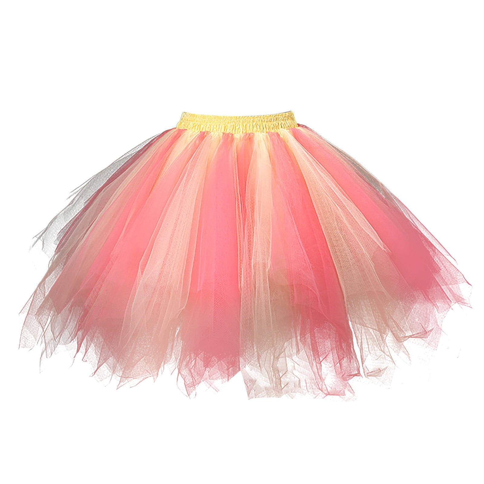 JWZUY Women's Tutu Tulle Skirt 50s Vintage Ballet Bubble Mesh Dance ...