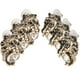 thumbnail image 4 of 3 pares de pendientes colgantes con diseño de leones y diamantes, joyería decorativa para las orejas, color blanco, 4 of 14