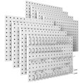 thumbnail image 1 of Paneles perforados de metal Peg Board Spampur con 50 ganchos, paquete de 8, 1 of 9
