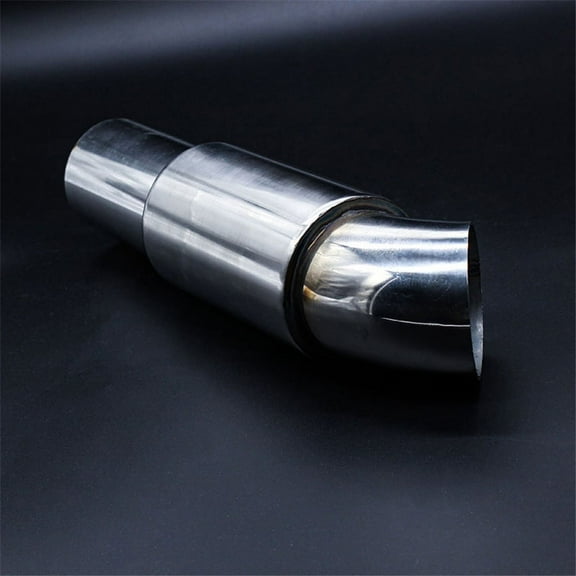 Acaige 1Pc Car Muffler Exhaust Pipe Tip Resonator Silencer 2" to 2" Exhaust Tip Muffler