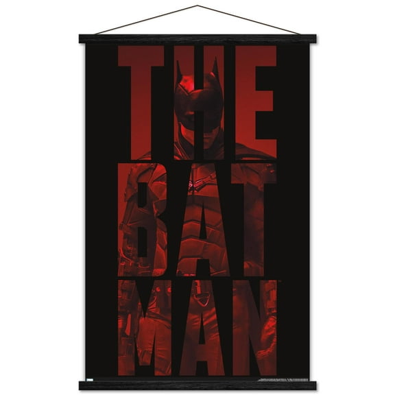 DC Comics The Batman - Text Wall Poster with Magnetic Frame, 22.375" x 34"