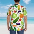 thumbnail image 3 of Lsque Vegetables2 pattern Hawaiian Shirt for Men, Unisex Summer Beach Casual Short Sleeve Button Down Shirts-X-Large, 3 of 9