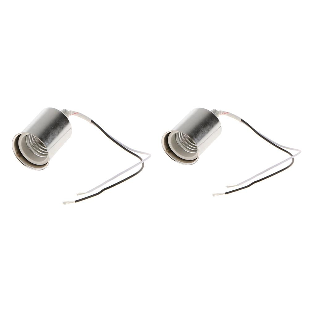 2x Round Lampshade Ceiling Light Holder Chandelier Pendant Socket E27