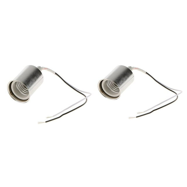 2x Pantalla Redonda De La Luz De La Luz Del Techo Chandelier Colgante Socket Silver E27