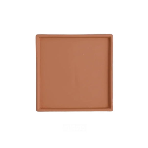 Maceta de cerámica concisa con bandeja de goteo for maceta cuadrada, ideal for sala de estar, balcón o terraza.