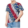 thumbnail image 4 of TOWED22 Kids USA Shirt Boys Girls American Flag Tshirt 4th of July Child Patriotic Outfits Red White and Blue Tops 5-14years（Navy,4-5 Y）, 4 of 4