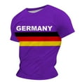 thumbnail image 4 of T-shirt Homme Printemps Été Mode Imprimé Drapeau Allemand Confortable Manches Courtes Tee-Shirts Homme Violet G, 4 of 4