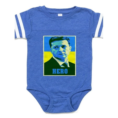 

CafePress - Ukrainian President Zelensk - Cute Infant Baby Football Bodysuit