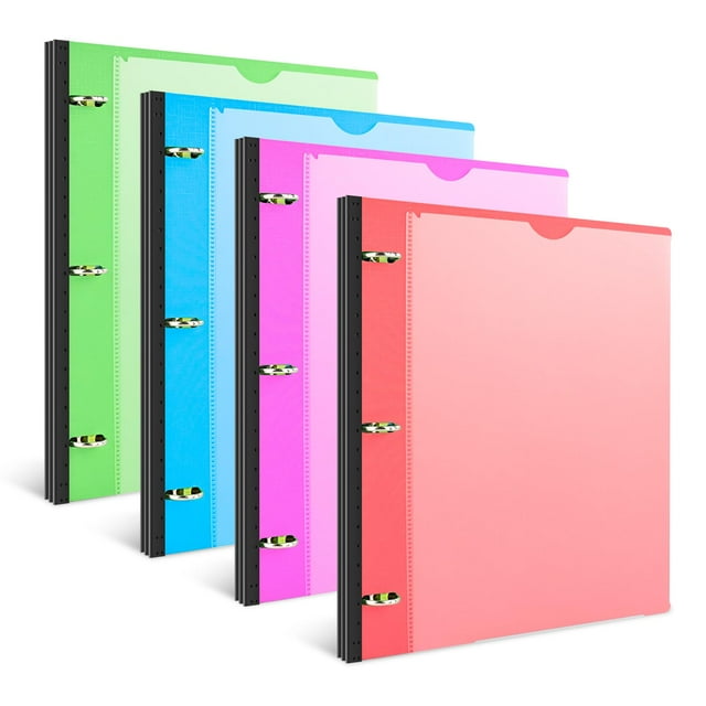 Binder INFUN telescópico de 3 anillos, 1 pulgada, 4 piezas con 225 hojas