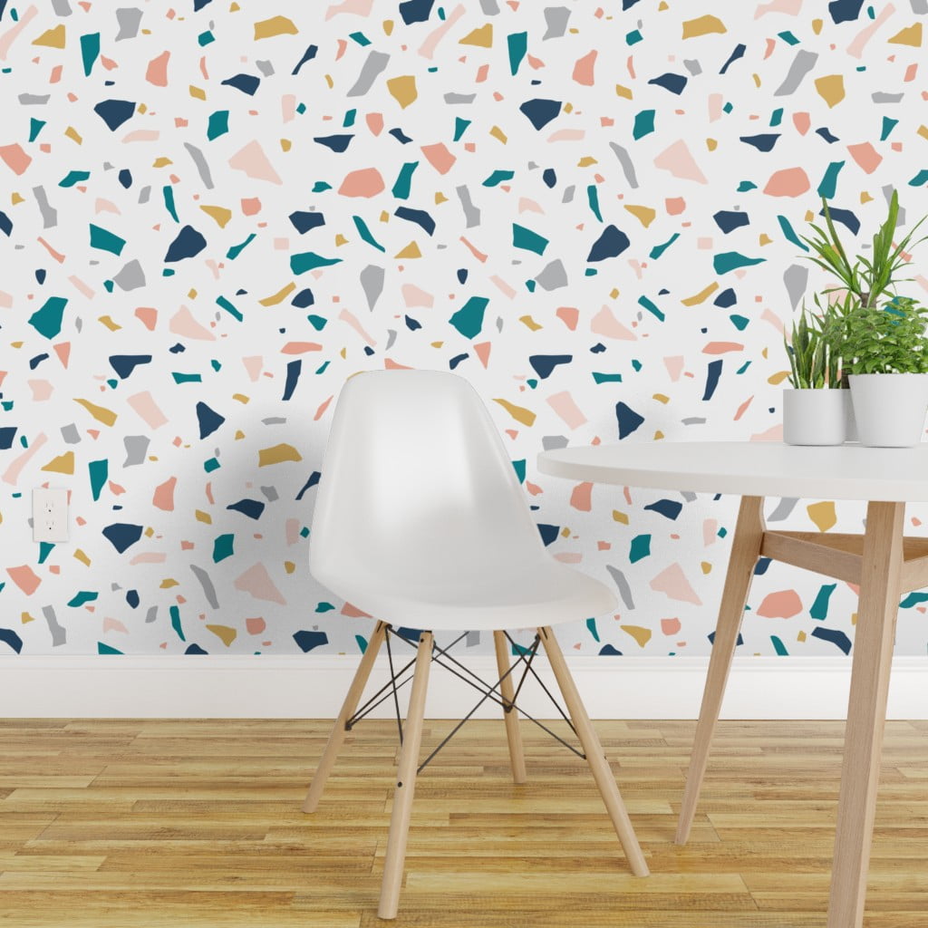 Peel-and-Stick Removable Wallpaper Modern Terrazzo Earthtones Neutral