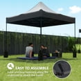 thumbnail image 6 of Outsunny 10' x 10' Canopy Cover with Weight Bags, UPF50+ Pop Up Canopy Replacement Top, Dark Gray, 6 of 10