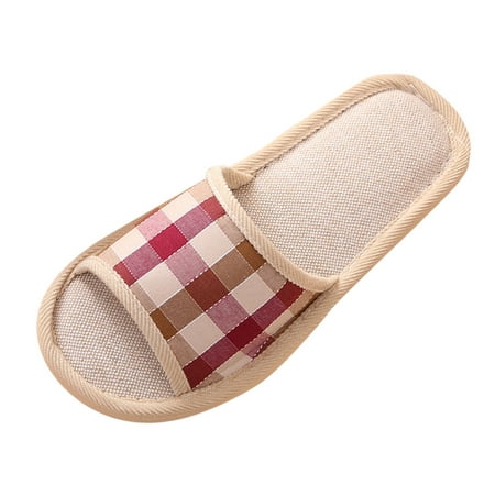 

Womens Fashion Casual Couples Gingham Home Slippers Indoor Floor Flat Shoes Summer Open Toe Slide Sandals Comfortable Flats Flip-Flops Sandal Casual Platforms Wedge Sandals Heeled Sandals A421