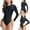 Yellow, variant on Hvot&aat Women's Long Sleeve Zip up One Piece Swimsuits Diving Suit Surfing Swimwear Curvy Bathing Suit with Built in Bra