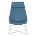 thumbnail image 3 of Chaise d'Appoint Geena en Tissu Bleu Dillon avec Base de Traîneau Chromée, 3 of 7