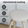 thumbnail image 4 of AENKYO 26" Swivel Bar Stools Set of 2, Counter Height Island Stools for 34"-40" Counters, Fabric Padded, Beige, 4 of 7