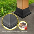 thumbnail image 3 of VEVOR Deck Post Base 20 PCS Post Base Skirt 4 x 4 Inch Post Support Flange 2.5 LBS Deck Post Skirt Black Powder-Coated Decking Post Base with Thick Steel for Deck Supports Porch Railing Post Holders, 3 of 9
